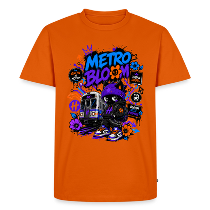 Subway Line-Herren Premium T-Shirt - Orange 