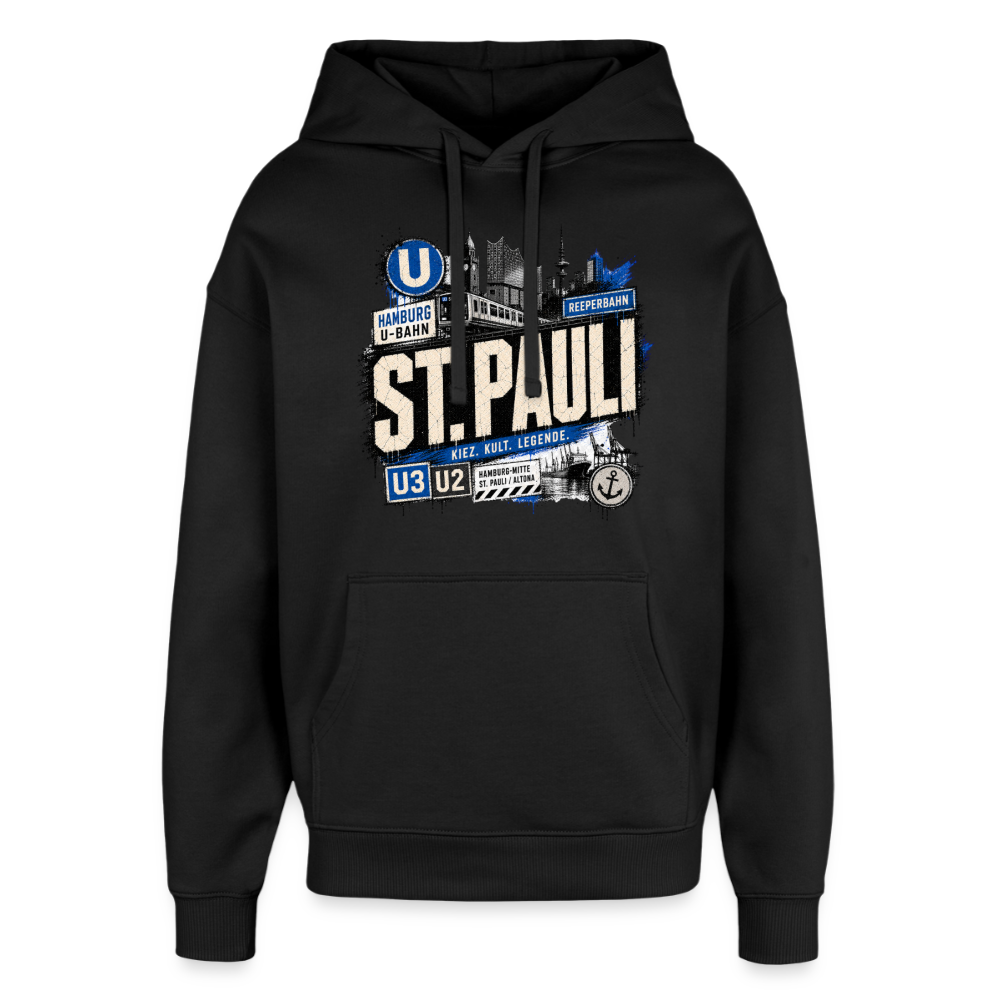 Oversized Unisex Hoodie von Stanley/Stella - Schwarz