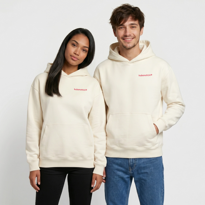 Notchi-Relaxed Unisex Organic Hoodie Prem.Qualität - Naturweiß