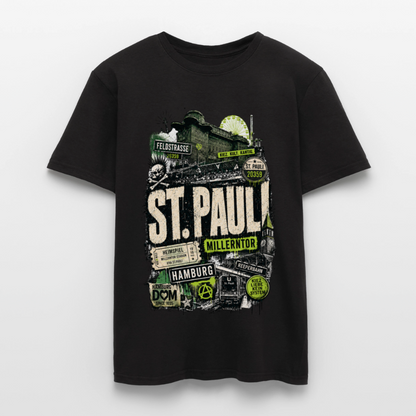 St.Pauli  Stadtteil Shirt - Schwarz
