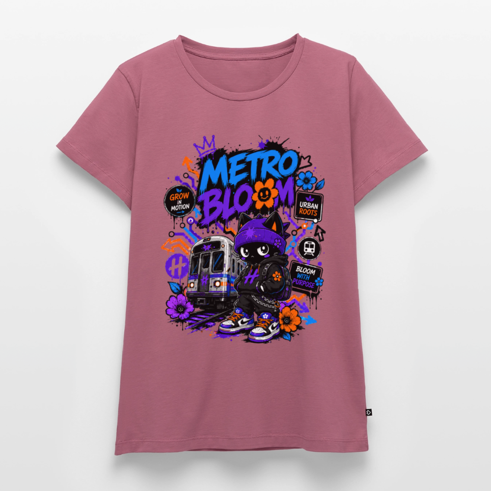 Subway Line Damen Premium T-Shirt - Mauve