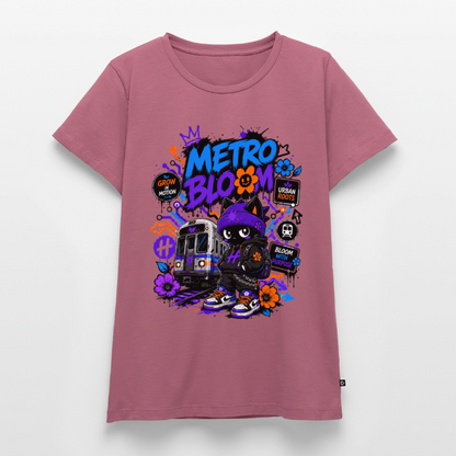 Subway Line Damen Premium T-Shirt - Mauve
