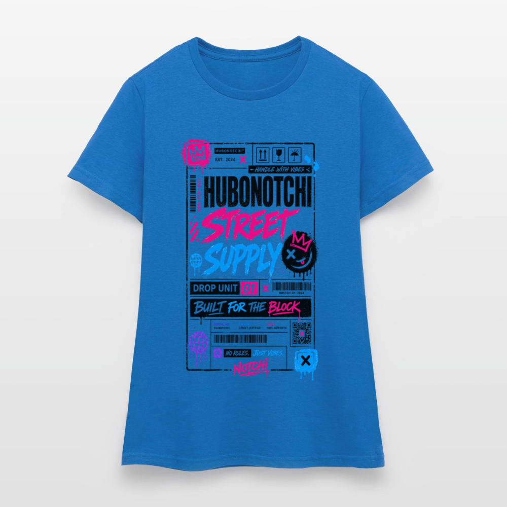 Ticket Style Shirt - Royalblau