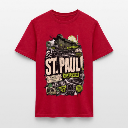 St.Pauli  Stadtteil Shirt - Rot