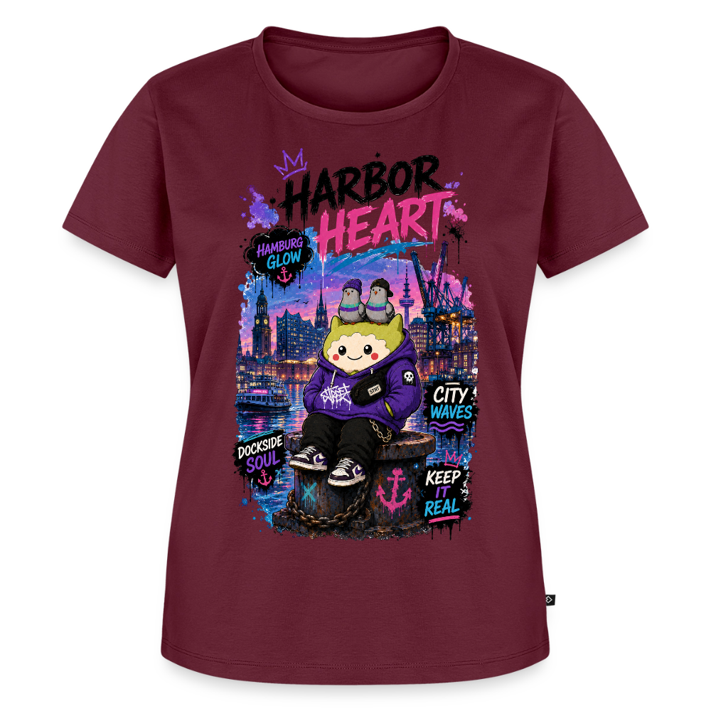 Frauen Premium T-Shirt - Burgunderrot