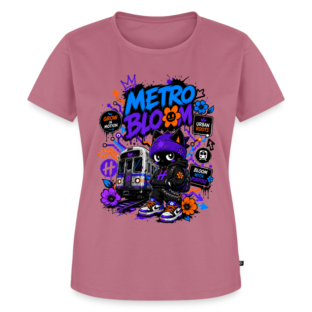 Subway Line Damen Premium T-Shirt - Mauve