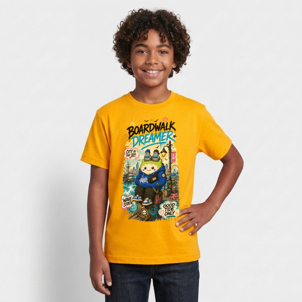 Dreamer Teenager T-Shirt - Gold