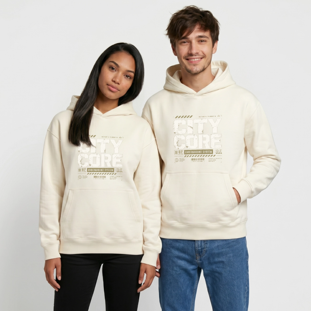 Relaxed Unisex Organic Hoodie – von SPREAD - Naturweiß