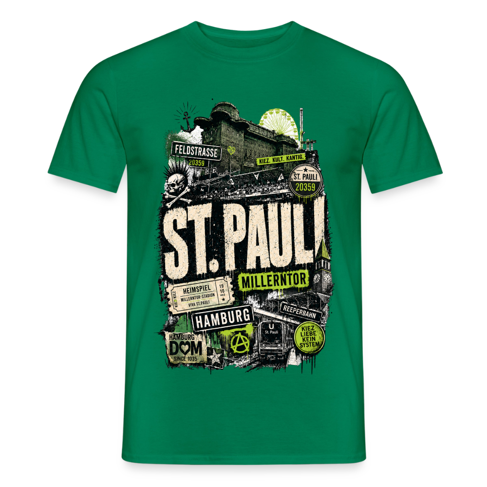 St.Pauli  Stadtteil Shirt - Kelly Green