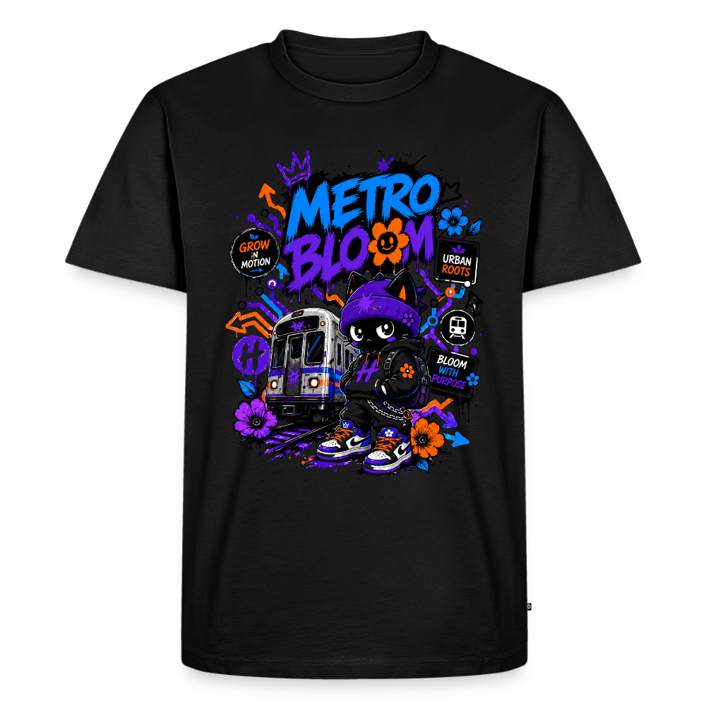 Subway Line-Herren Premium T-Shirt - Schwarz