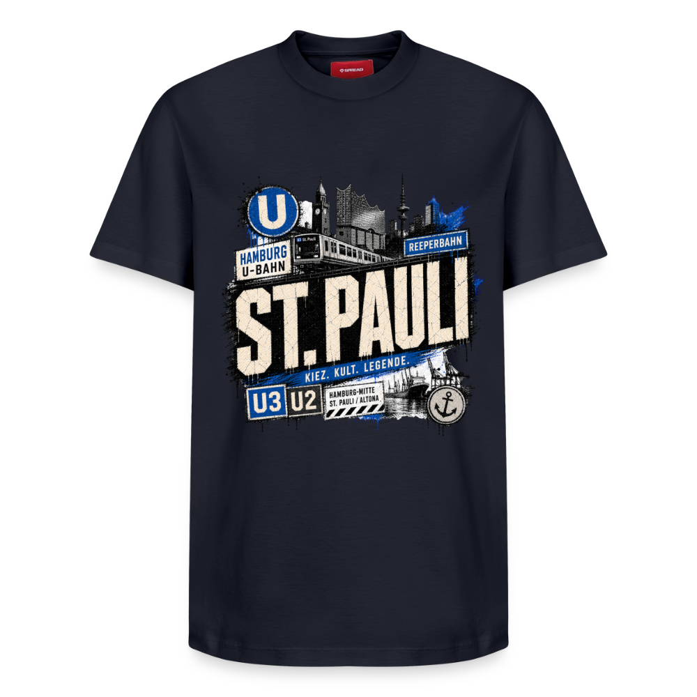 Relaxed Unisex Supima Cotton T-Shirt – von SPREAD - Navy
