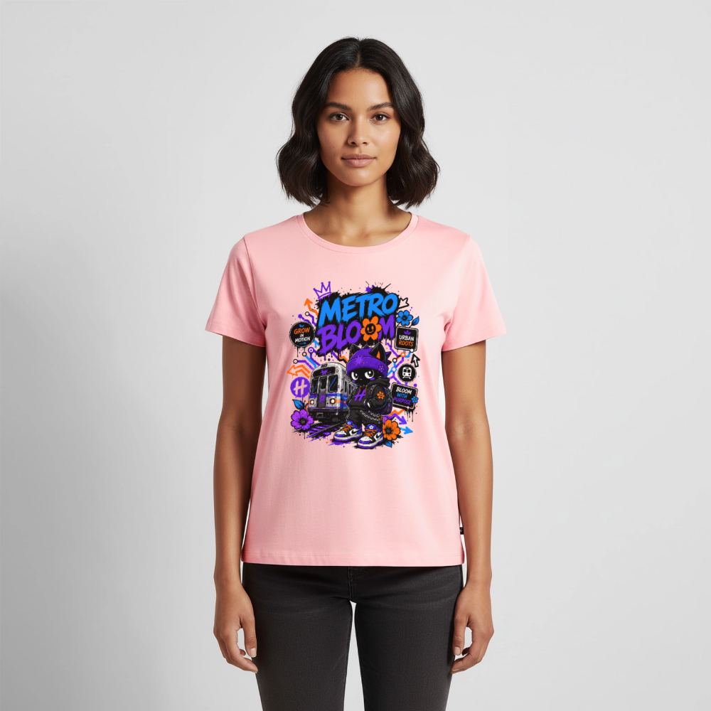 Subway Line Damen Premium T-Shirt - Rosa